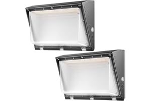 ECCFUTLL 120W LED Wall Pack Light Fixture with Dusk to Dawn, 5000K Daylight Commercial Outdoor Lighting, 0-10V Dimmable 16800LM 600-800W HPS/HID Equiv, UL/DLC Waterproof LED Flood Security
