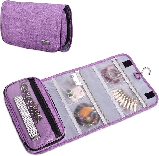 Amazon.com: Teamoy Hanging Jewelry Organizer, Foldable Jewelry ...