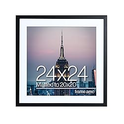 Frame Amo 24x24 Black Picture Frame with 19.5x19.5