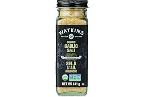 Watkins Gourmet Organic Spice Jar, Garlic Salt, Non-GMO, Kosher, 141 g