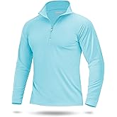 Boladeci Men's UPF 50+ Sun Shirts 1/4 Zip Long Sleeve SPF UV Protection Lightweight Quick Dry Quarter Zip Golf Shirts