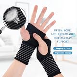 ACWOO Wrist Brace 2 Pack Elastic Support with Adjustable Strap Black view 3
