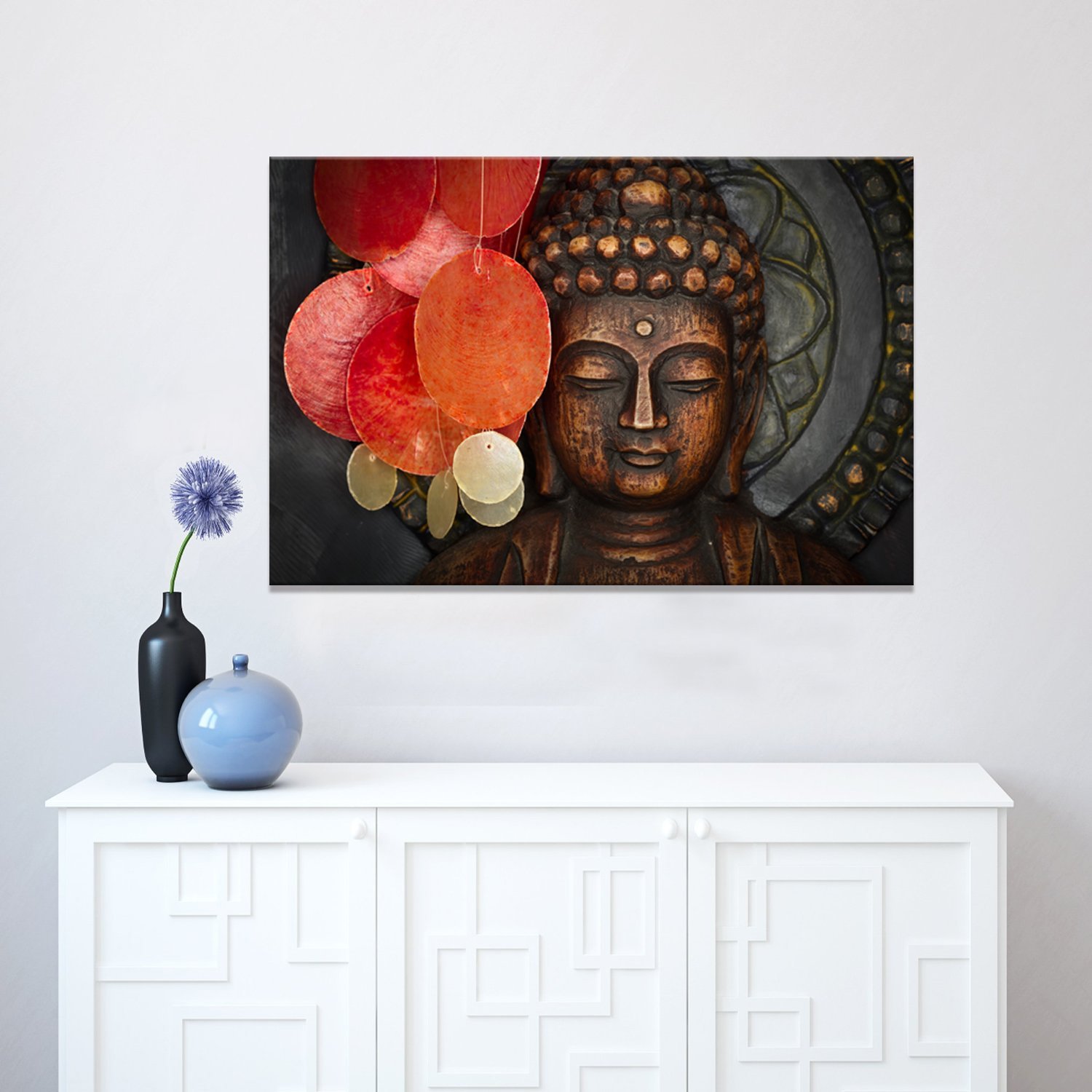 Buddha Canvas Wall Art Wood Buddha Statue Canvas Prints Keep inner