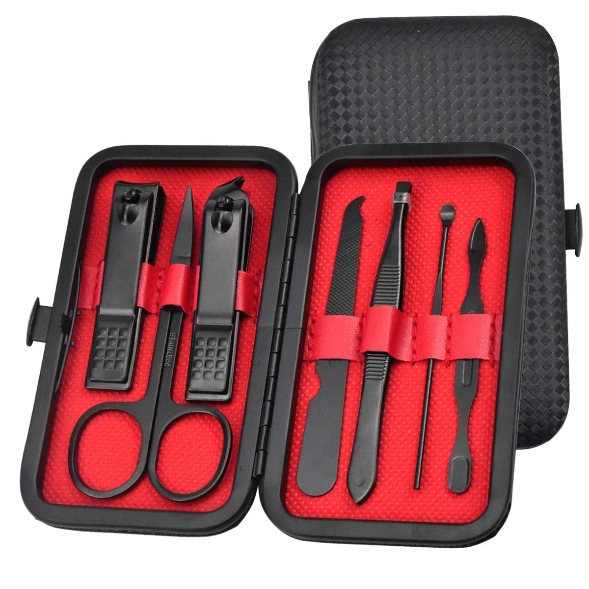 Dokpav Manicure Sets 7Pcs Nail Clippers Manicure Set Professional Manicure Toe Nail Care Cutter Unisex Pedicure and Manicure Tool Kit Grooming Kit for Thick Nails