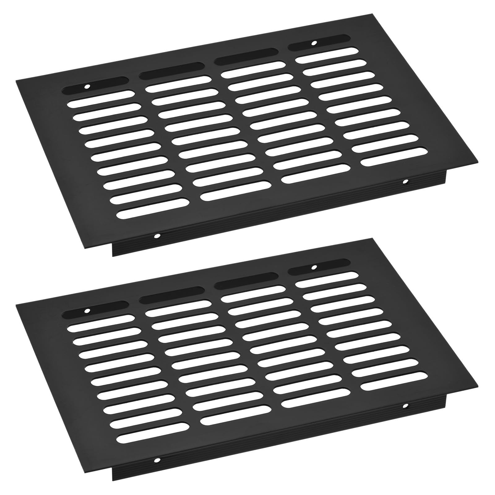 uxcell 2pcs Rectangle Ventilation Grille Aluminum Alloy Mesh Air Vent Cover Louvered Ventilation Cover for Cabinet Wardrobe Shoe Cabinet Closet, 225x150mm / 8.86"x5.91"
