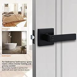 NEWBANG Solid Door Lever Handle Matte Black Finish