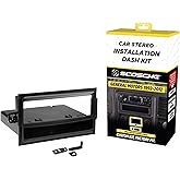 Scosche GM1583B Single DIN Dash Kit Compatible with Select 1992-2012 Buick, Cadillac, Chevrolet, GMC, Oldsmobile and Pontiac Vehicles - Car Stereo Radio Install Kit - Single DIN Radios Only