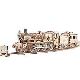 UGEARS Harry Potter Hogwarts Express 3D Puzzles for Adults to Build - | Model Kits for Building Model Train Set - 3D Wooden Puzzle Includes Train, Tracks, Tender, Carriage and 3 Figurines