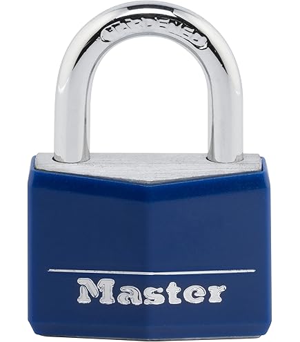 Master Lock 9140EURDLH Sleutelhangslot in aluminium met lange beugel, grijs, 4 x 8,9 x 1,3 cm