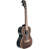 Kala KA-EBY-TE Striped Ebony Tenor Acoustic-Electric Ukulele