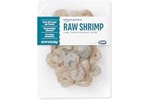 Amazon Grocery, Raw Shrimp, Large Peeled and Deveined Tail Off, 12 Oz (Previously Fresh Brand, Packaging May Vary)