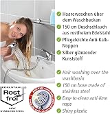 WENKO Shower for Handbasin Handheld Shower with 150 cm Hose Silver view 2