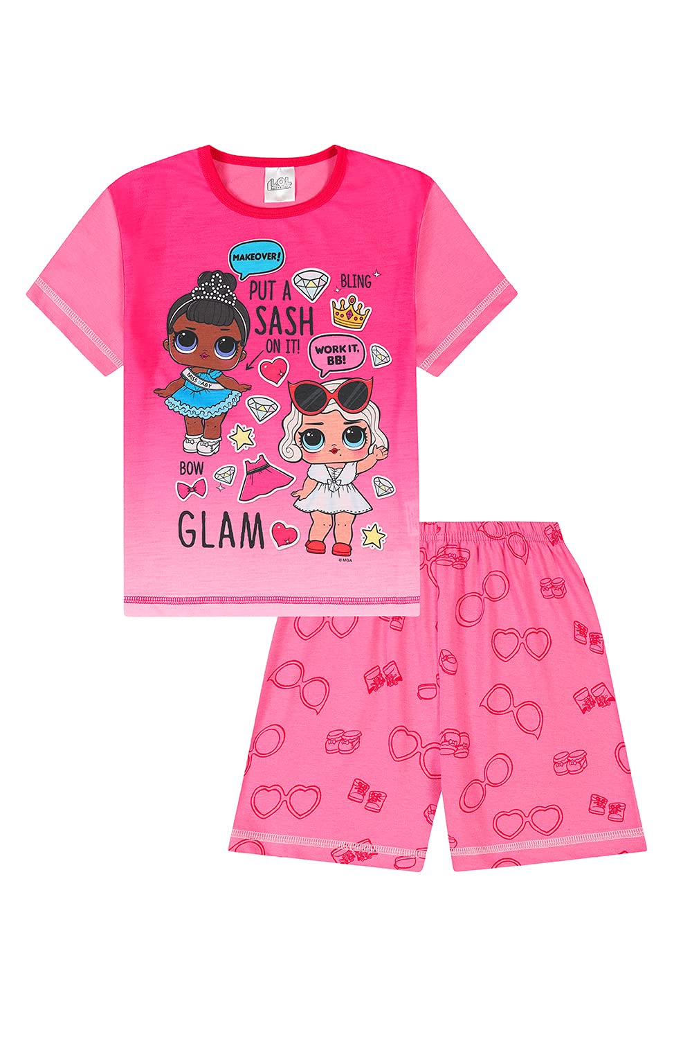 LOL Surprise Dolls Girls Short Pyjamas L.O.L Dance Pink