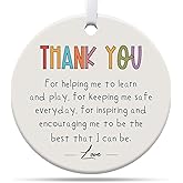 Teacher Christmas Ornament, Teacher Gifts for Christmas, Thank You Gifts for Women, Ceramic Ornament