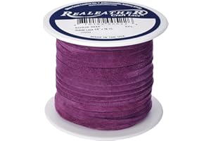 Realeather Suede Lace Spool, 1/8" x 25 yd, Violet