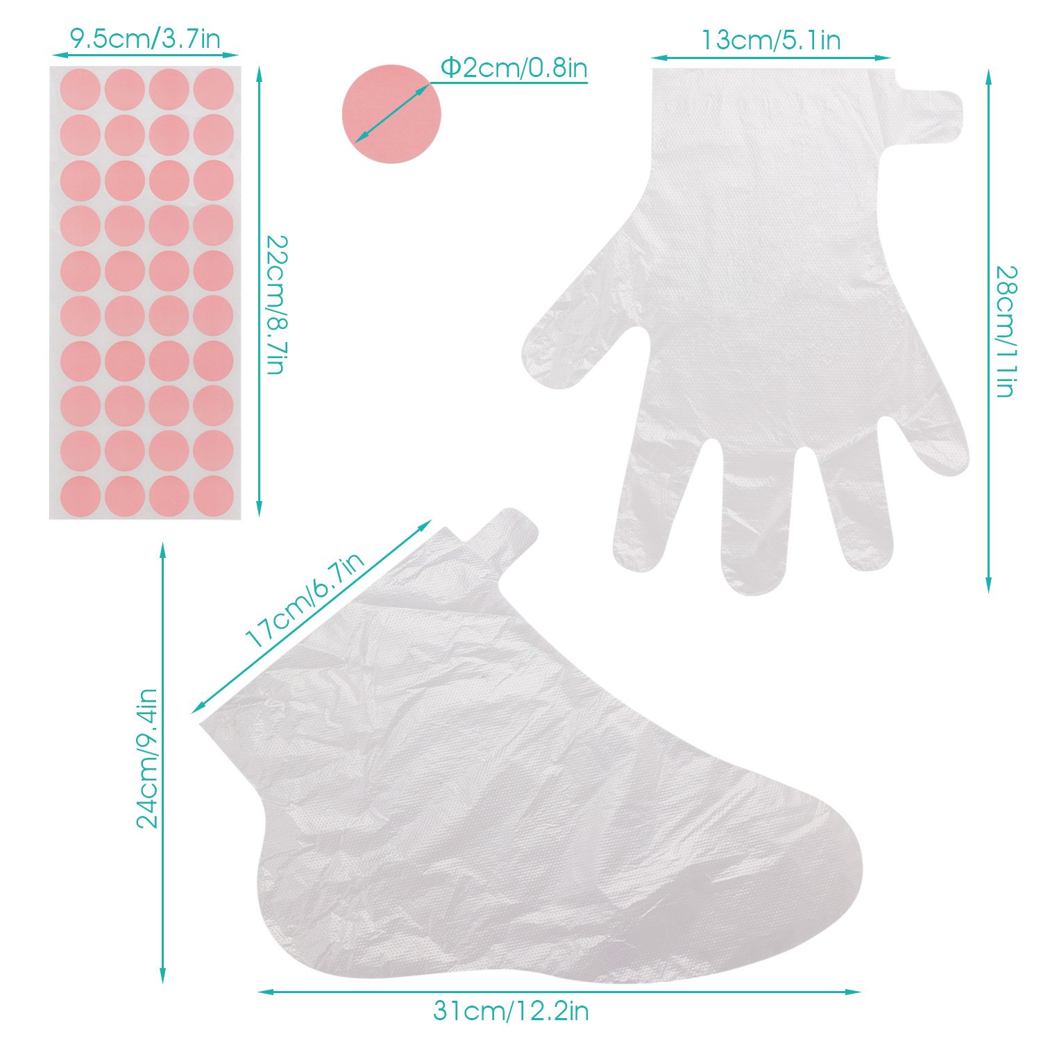 200pcs Paraffin Wax Bath Liners, Segbeauty Paraffin Bags for Hand & Foot, Plastic Paraffin Socks and Gloves for Therabath Hot Wax Therapy Bags Covers for Paraffin Wax Machine: Health & Personal Care