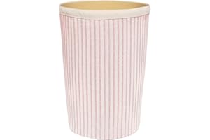 Decorative Things Bathroom Trashcan Small Garbage Can, 11.75", Bath Decor Girls Bedroom Baby Nursery, Powder Room, Plastic Waste Basket, Trash Bin and Removable Washable Pink Cover