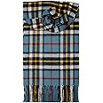 I LUV LTD Thompson Blue Tartan Scarf Lambswool