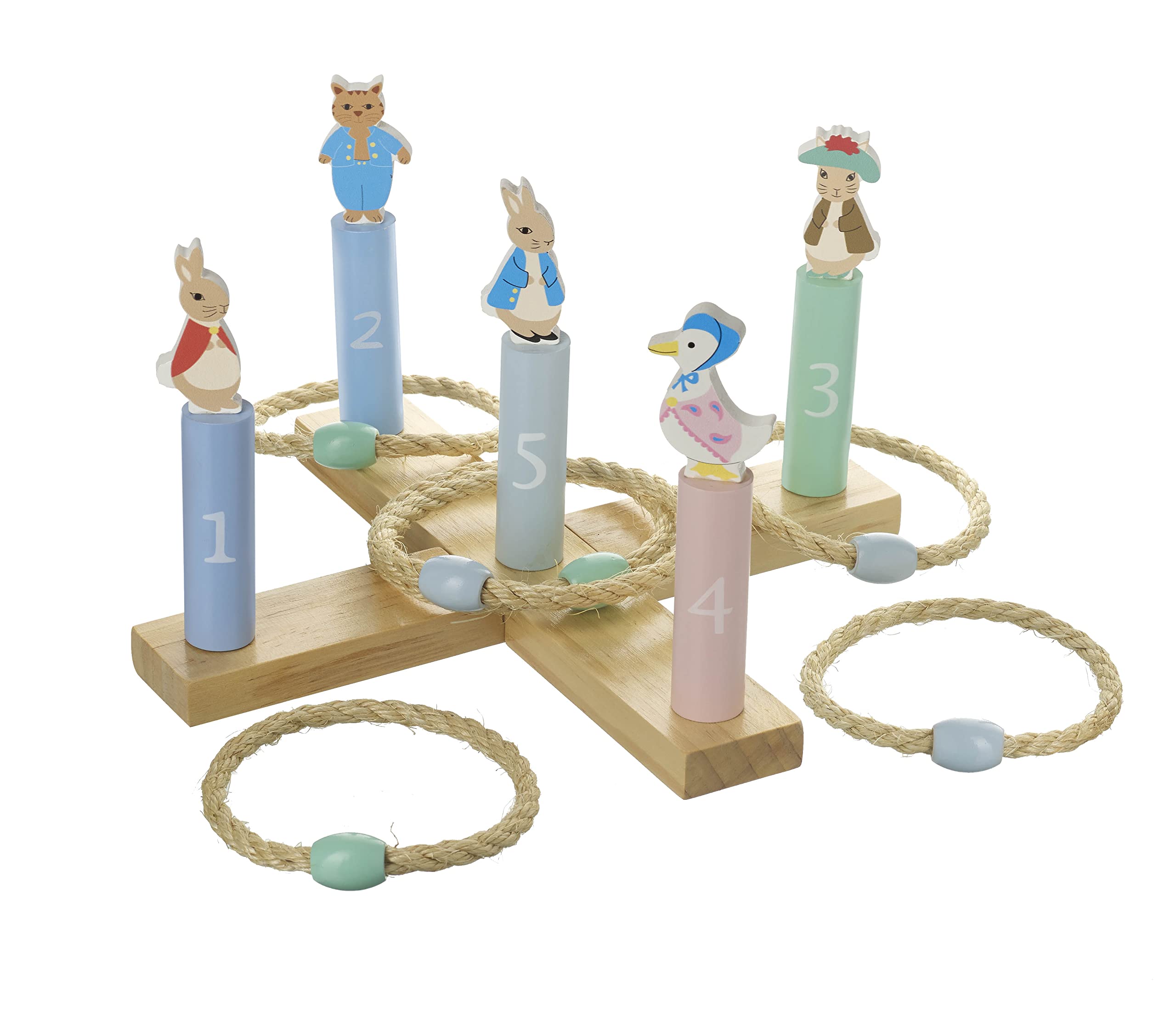 Peter Rabbit Toys - Wooden Hoopla Game Indoor Outdoor Family Garden 3 4 5 year old Early Development & Activity Official Licensed Gifts by Orange Tree Toys, Multi-colour