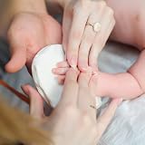 Chuckle Baby Hand & Footprint Kit White Wooden Frame 5x7, Clay Roller view 2