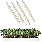 T5 LED Grow Lights for Indoor Plants, 24W (4×6W) 3000K Full Spectrum Plant Light Bar, Linkable Grow Light Strip, Warm Light G