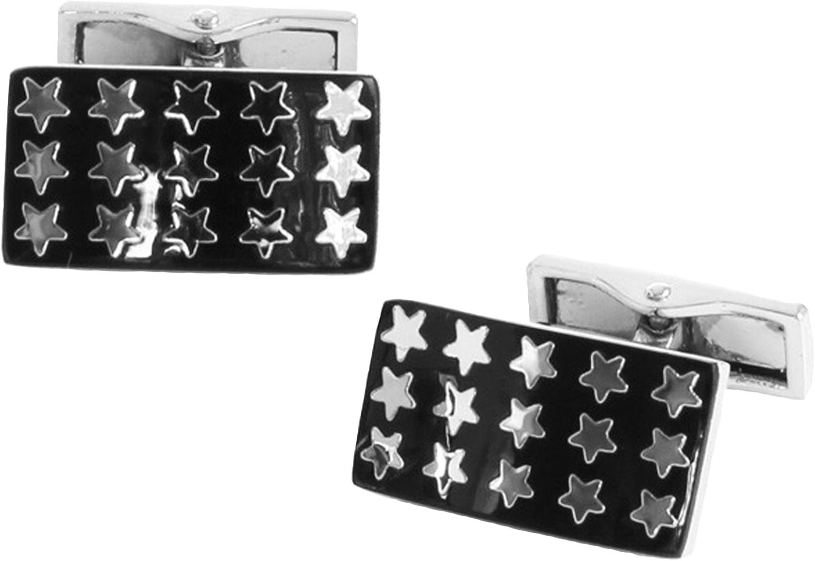 Black & Silver Stars Cufflinks