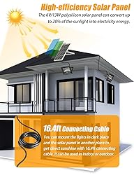 Solar Flood Light Outdoor 1000LM Dual 6000K Bright