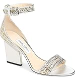 JIMMY CHOO Edina Ankle Strap Metallic Leather