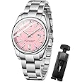 BENYAR AKNIGHT Mens Watch, Stylish Business Casual Stainless Steel Quartz Analog Wrist Watches for Men Women, Luminous Waterproof Date Gift
