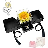 Sereney Preserved Sunflower Gifts for Women, Sunflower Necklace You are My Sunshine as Valentines Day Gifts, Silver Necklace Anniversary Mothers Day Birthday Gift for Wife Daughter Girlfriend