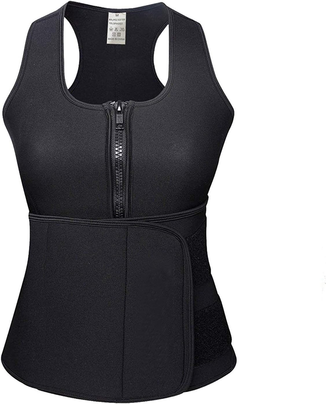 HEYME Neoprene Sauna Waist Trainer Vest Full Upper Body Shaper with Velcro Belt Adjustable Plus Size