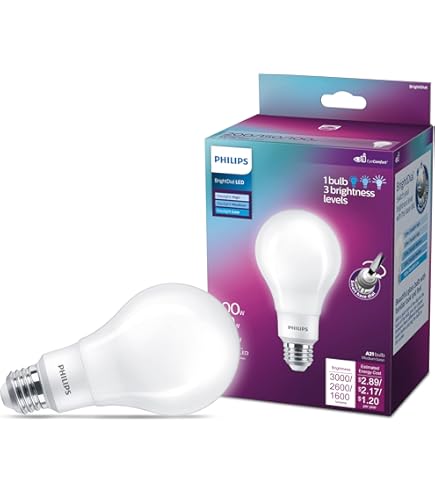 PHILIPS LED 150-100-60W A21 1-Pack BrightDial Daylight (5000K