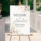 Personalized Pampas Grass Baby Shower Welcome