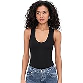 rag & bone Women's Irina U Neck Thong Bodysuit