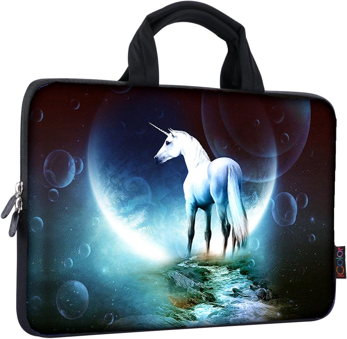 iColor 11 11.6 12 12.1 12.5 inch Laptop Carrying Bag Chromebook Case Notebook Ultrabook Bag Tablet Travel Cover Neoprene Sleeve for Apple MacBook Air Samsung Google Acer HP DELL Lenovo Asus ICB12-03