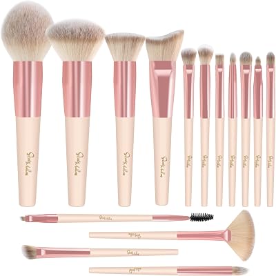 Start Makers Glamour Gaze 13Pcs Marble Makeup Brush Set Crystal Handles