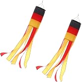 2 Pack Germany German WindSock Flag,Stripes Wind Socks For Yard And Garden Flag,Front Porch Hanging Waterproof Suitable For Every Season,40Inch.