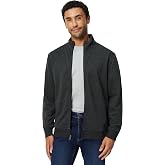 Amazon Essentials Men's Full Zip Mock Neck French Terry Sweatshirt, Lightweight