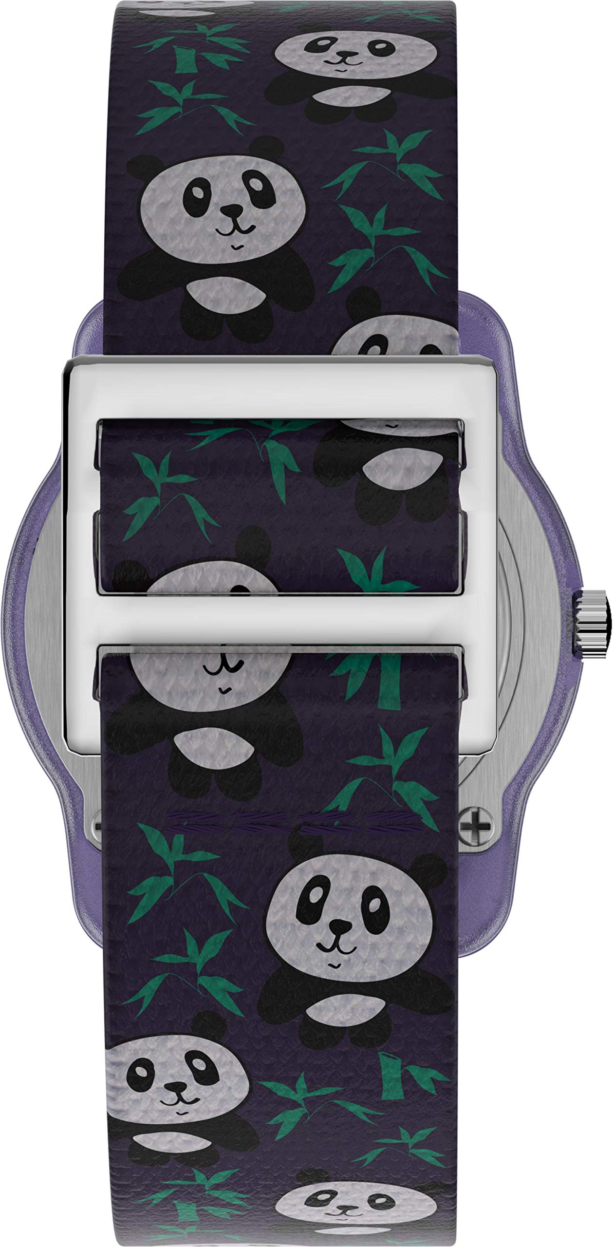 Timex Time Machines Kids 29 mm Elastic Fabric Watch, Panda, Strap