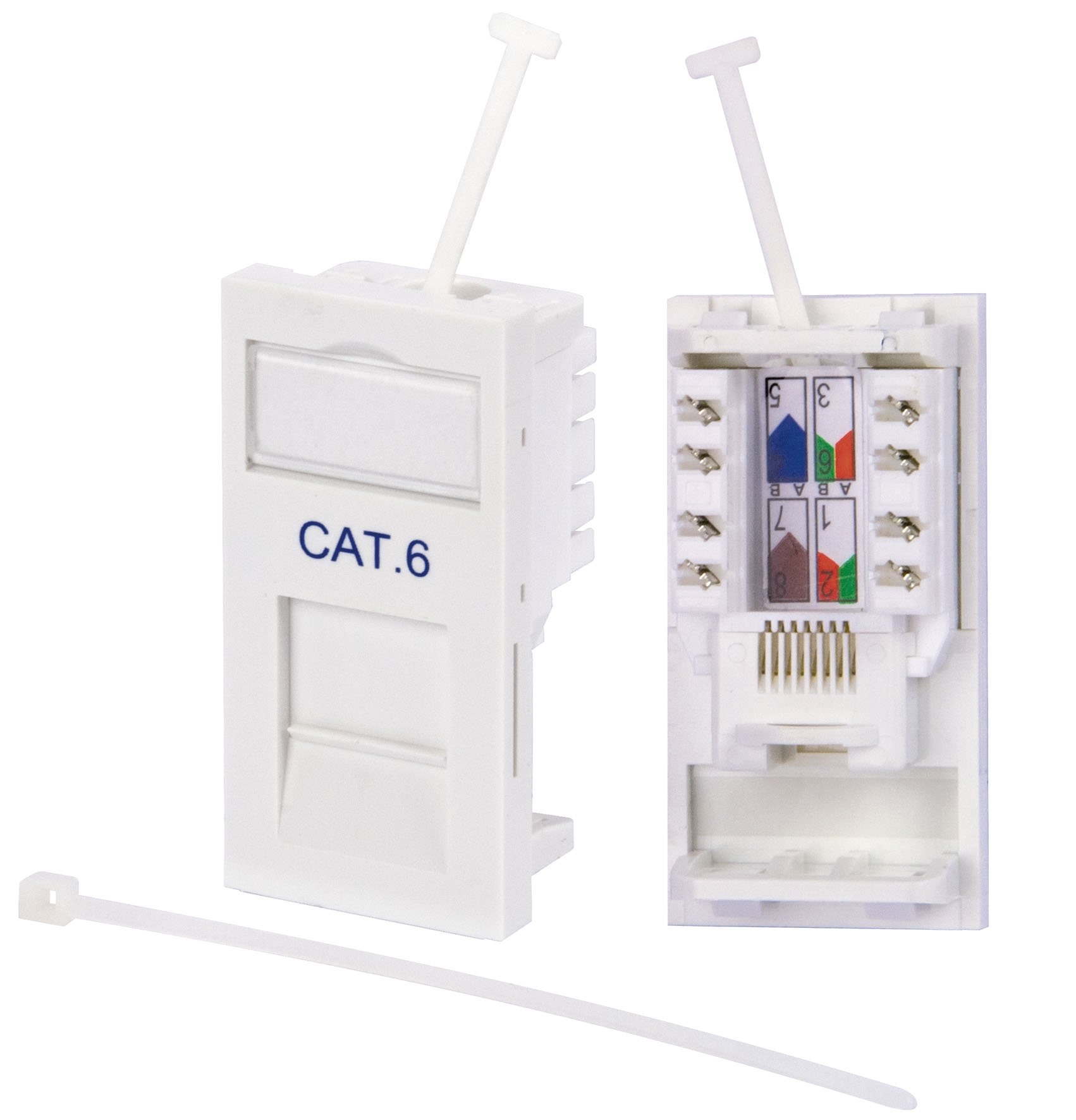 Philex 70695R CAT6 RJ45 Outlet Module - White