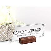 ARTSWAVE Name Plate for Desk - Personalized Acrylic Desk Name Plate for Office - Custom Desk Name Plates & Plaques - Ideal Desk Name Plate for Professionals - Sleek & Stylish Design