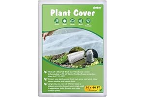 SOMXOY 10x40FT Plant Cover Freeze Protection Winter 1.06 oz/yd² Thick Frost Cloth Blanket Plant Protector Reusable Floating Row Tree Covers from Animals for Garden Outdoor