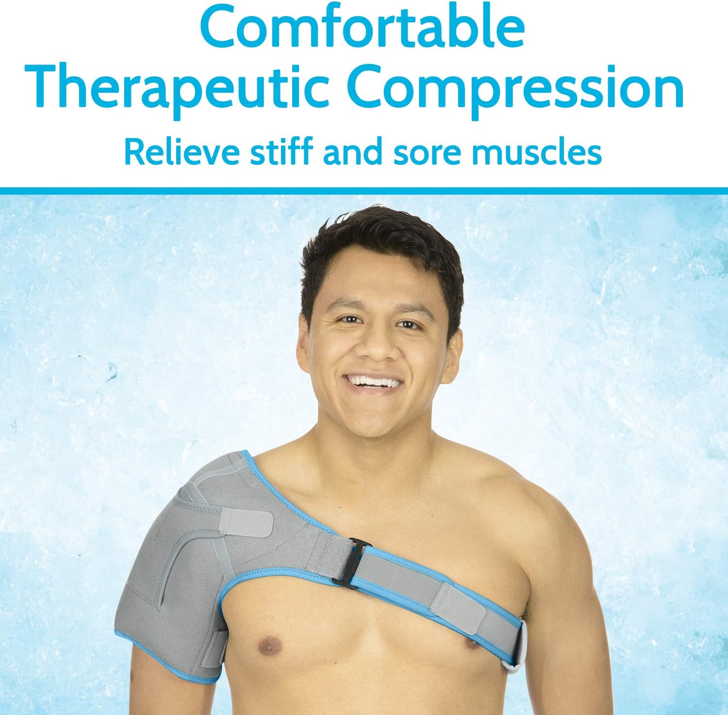 Arctic Flex Shoulder Ice Pack Brace - Cold Reusable Cool Gel Wrap, Hot Therapy - Immobilizer Compression Stability Support for Tendonitis, Dislocated Joint, Left and Right Rotator Cuff Arm Pain Relief: Industrial & Scientific