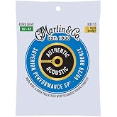 Martin Authentic Acoustic Guitar Strings, Superior Performance Extra Light 10-47, 80/20 Bronze
