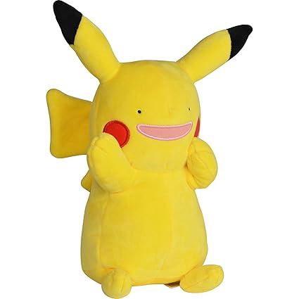 Pokémon 35206 Plüsch Ditto Pikachu, Plüschfigur ca. 20 cm, Original Pokemon Plüschtier, Stofftier zum Spielen und Sammeln, Sp