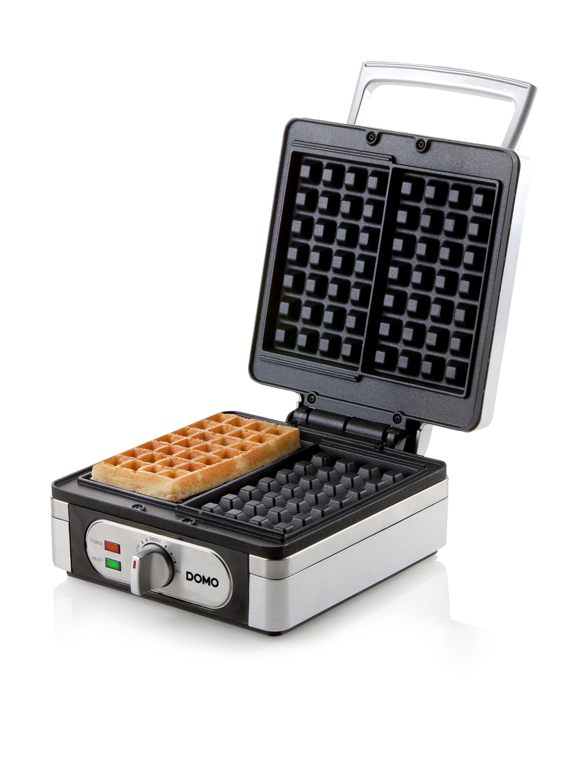 Domo DO9047W/N waffle machine (1400 watts, for extra thick square Belgian/Brussels waffles)