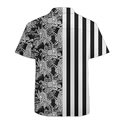 Black Leopard Mens Funny Hawaiian Shirts 3D Graphic