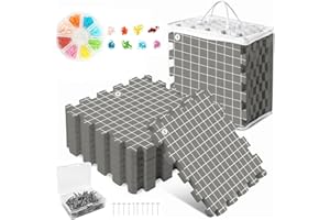 Mevome Blocking Mats for Knitting, Extra Thick Block Boards Crochet Projects with Grid Lines Needlepoint Knit Crocheting, 9 F