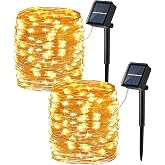 Brizled Solar String Lights 2 Pack, 132FT 400 LED Outdoor Solar Fairy Light | 8 Modes; Warm White; Waterproof Twinkle Lights Mini LED Solar Starry Lights for Outside Christmas Tree Garden Party Decor