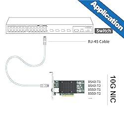 ipolex 10Gb Network Card Intel X540-T2 PCIE NIC